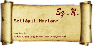 Szilágyi Mariann névjegykártya